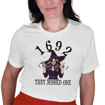 1692 They Missed One Witch Vintage Halloween Salem Old Women T-shirt | Mazezy