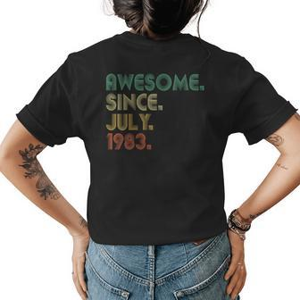 40 Years Old Gift Awesome Since July 1983 40Th Birthday Men Womens Back Print T-shirt - Monsterry DE