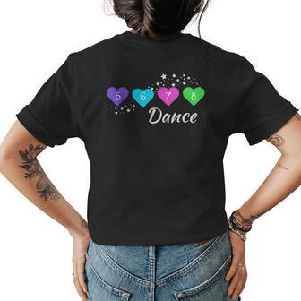 5 6 7 8 Dance For Girls Women Kids Youth Dance Apparel Womens Back Print T-shirt | Mazezy