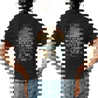 50 Year Old Awesome Since July 1973 50Th Birthday 50Th Birthday Funny Gifts Womens Back Print T-shirt | Mazezy