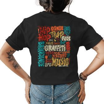 50Th Anniversary Of Hip Hop Graffiti Cassette Vintage Retro Womens Back Print T-shirt - Seseable