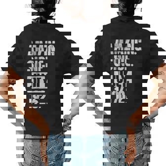 60 Year Old 60Th Birthday Gift Amazing Since July 1962 60Th Birthday Funny Gifts Womens Back Print T-shirt | Mazezy