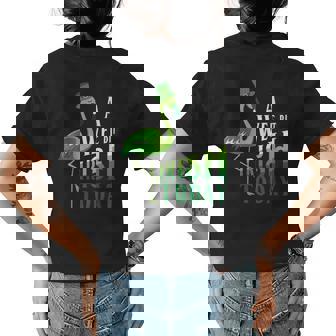 A Wee Bit Irish Today Flamingo St Patricks Day Womens Back Print T-shirt | Mazezy