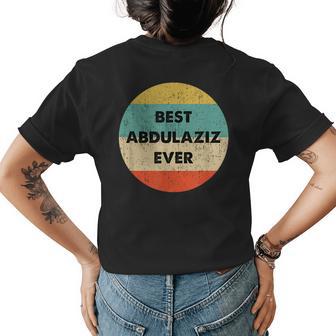 Abdulaziz Name Womens Back Print T-shirt - Thegiftio UK