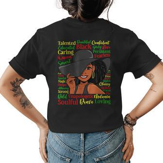 African Black History Ladies Women Pride Black Junenth Womens Back Print T-shirt - Seseable