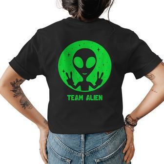 Alien Lover Men Women Kids Ufo Abduction Team Alien Womens Back Print T-shirt | Mazezy