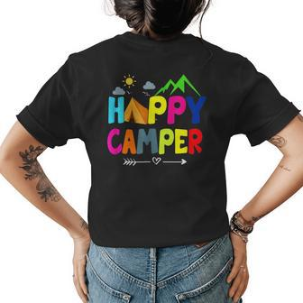Arrow Camper Happy Summer Camp Camping Gift Men Women Kids Camping Funny Gifts Womens Back Print T-shirt | Mazezy