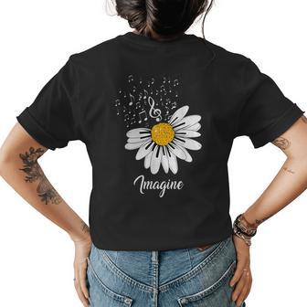 Awesome Plants And Flowers Lovers Daisy Flower Womens Back Print T-shirt | Mazezy