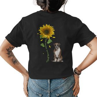 Best Boxer Mom Ever Sunflower Gift Womens Back Print T-shirt | Mazezy