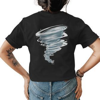 Best Tornado For Men Women Storm Hunter Weather Meteorology Womens Back Print T-shirt - Seseable