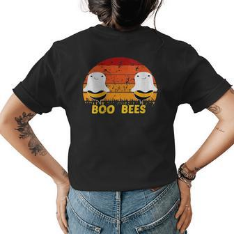 Boo Bees Vintage Halloween Vintage Boo Bees Funny Gift For Womens Womens Back Print T-shirt | Mazezy