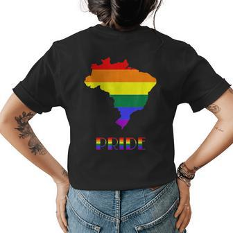 Brazil Pride Lgbt Gay Pride Month Lesbian Unisex Women Womens Back Print T-shirt | Mazezy