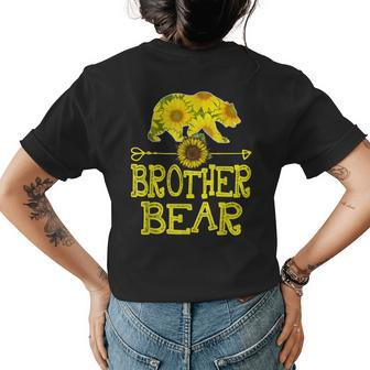 Brother Bear Sunflower Funny Mother Father Gift Womens Back Print T-shirt | Mazezy