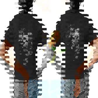 Butterfly Sunflower Menieres Disease Awareness Womens Back Print T-shirt | Mazezy