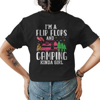 Camping Girl Camp Team Funny Quote Camper Humor Womens Back Print T-shirt | Mazezy