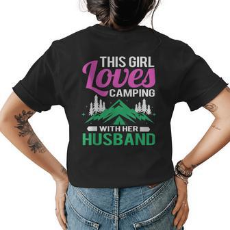 Camping This Girl Loves Camping With Her Husband Womens Back Print T-shirt | Mazezy