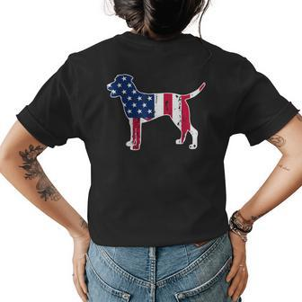 Catahoula Leopard Dog Lovers American Flag 4Th Of July Gift Womens Back Print T-shirt | Mazezy