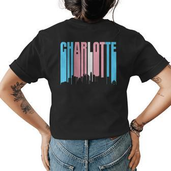Charlotte North Carolina Lgbtq Trans Pride Flag Transgender Womens Back Print T-shirt | Mazezy