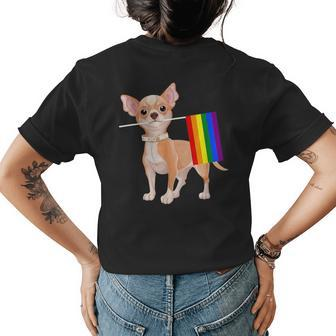 Chihuahua Lgbtq 2018 Rainbow Gay Lesbian Pride Womens Back Print T-shirt | Mazezy