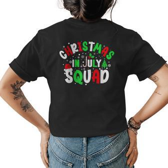 Christmas In July Squad Funny Christma Summer Men Women Kids Summer Funny Gifts Womens Back Print T-shirt | Mazezy