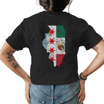 Cinco De Mayo Chicago Mexican Flag Men Women Kids Gift Womens Back Print T-shirt | Mazezy