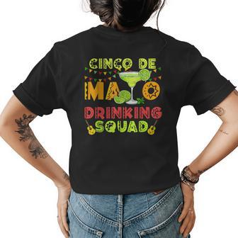 Cinco De Mayo Drinking Squad Cinco De Mayo Fiesta Party Womens Back Print T-shirt - Thegiftio UK