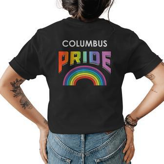 Columbus Lgbt Pride 2020 Rainbow Womens Back Print T-shirt | Mazezy
