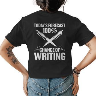 Cool Writing For Men Women Pen Author Writer Poet Literature Writer Funny Gifts Womens Back Print T-shirt | Mazezy