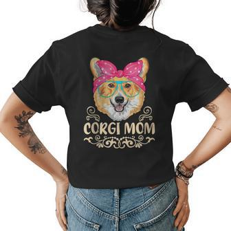Corgi Dog Lover Cute Corgi Mom Mothers Day Womens Back Print T-shirt | Mazezy