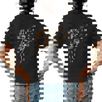 Corgi Dog Lover Dog Flower Fly Dandelion Flower Corgi Lover Womens Back Print T-shirt | Mazezy