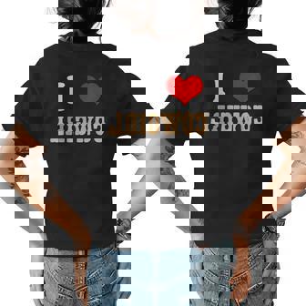 Country Funny I Heart Cowgirls I Love Reverse Cowgirl Womens Back Print T-shirt | Mazezy