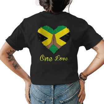 Cute Jamaican One Love Meditation Gift For Womens Meditation Funny Gifts Womens Back Print T-shirt | Mazezy