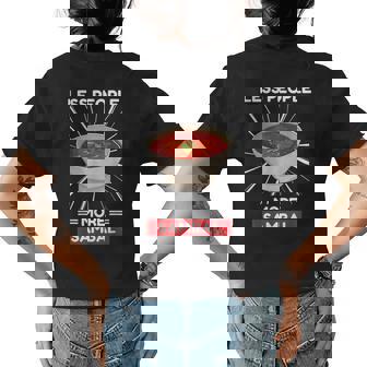 Cute Kawaii Sambal Less People More Sambal Kawaii Aesthetic Womens Back Print T-shirt | Mazezy