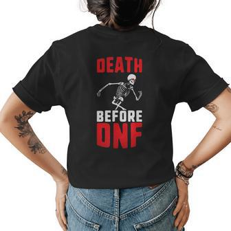 Death Before Dnf Ultra Runner Trail Runner Motivational Womens Back Print T-shirt - Thegiftio UK