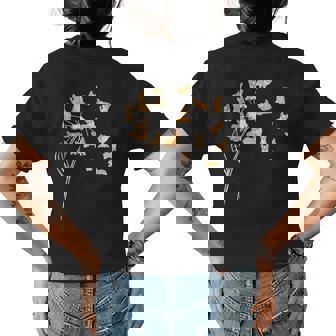 Dog Dad Mom Corgi Owner Dandelion Lover Corgi Dandelion Womens Back Print T-shirt | Mazezy