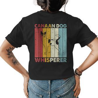 Dog Dad Mom Whisperer Vintage Canaan Dog Womens Back Print T-shirt | Mazezy