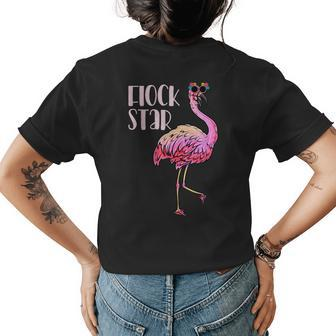 Flamingo For Women Flock Star Womens Back Print T-shirt | Mazezy