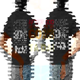 Funny 60Th Birthday I God Said Ta Da I 60 Year Old Womens Back Print T-shirt | Mazezy