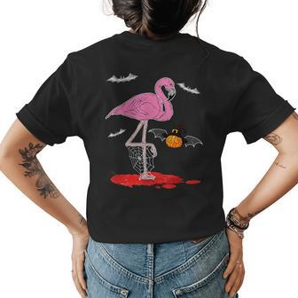Funny Flamingo Halloween Costume For Kids & Adults Womens Back Print T-shirt | Mazezy