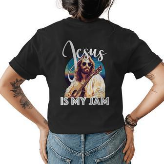Funny Vintage Jesus Is My Jam For Christian Freak Womens Back Print T-shirt | Mazezy