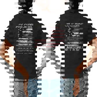 Gods Children Are Not For Sale Funny Quote Gods Children Womens Back Print T-shirt | Mazezy