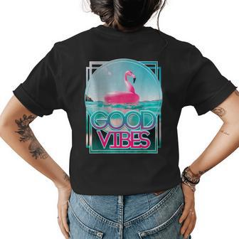 Good Vibes Good Vibes Only Edm Rave Flamingo Womens Back Print T-shirt | Mazezy