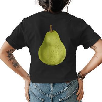 Green Pear Funny Fruit Costume Womens Back Print T-shirt - Thegiftio UK