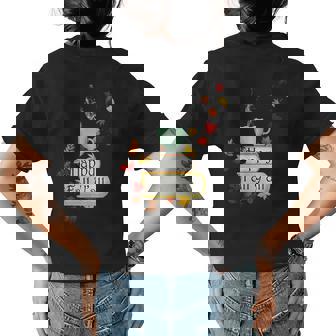 Happy Fall Yall Fall For Lover Of Books & Coffee For Coffee Lovers Womens T-shirt Back Print | Mazezy