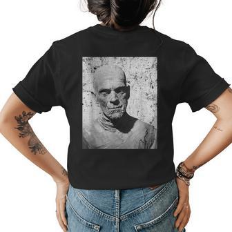 Horror Movie Monster Mummy Vintage Halloween Mummy Funny Gifts Womens Back Print T-shirt | Mazezy