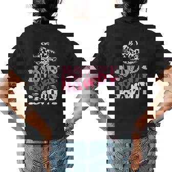 Howdy Cowgirl Rodeo Graphic Dairy Cow Print Womens Back Print T-shirt | Mazezy