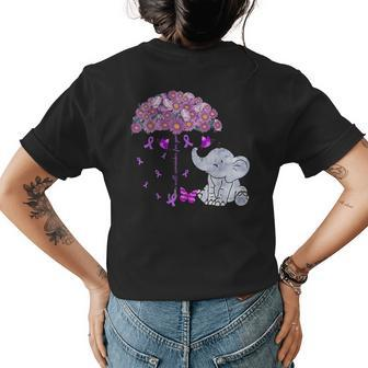 I Will Remember For You Elephant Alzheimers Awareness Womens Back Print T-shirt - Thegiftio UK