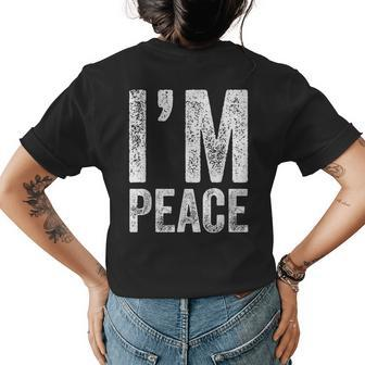 Im Peace I Come In Peace Funny Matching Couples Groovy Womens Back Print T-shirt | Mazezy