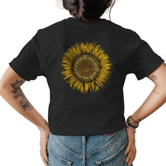 It Is Well Sunflower Womens Back Print T-shirt | Mazezy