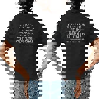 Its Not Easy Being My Wifes Arm Candy Here I Am Nailing It Womens Back Print T-shirt | Mazezy